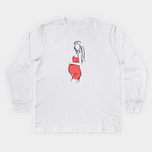 Pregnant woman. Kids Long Sleeve T-Shirt